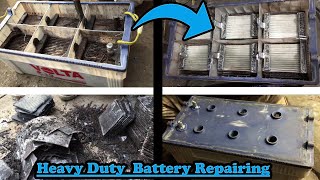 Heavy Duty Lead Acid Battery Repairing #HeavyDuty #battery #batteryrepair #repairwork #diy #reapir