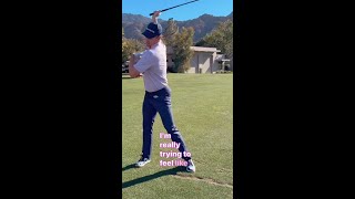 To keep the chest down you must fire the hips out of the way and keep your arse back! ⛳️ #golflesson