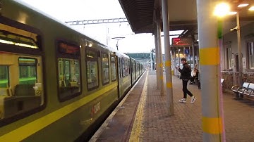 8100 class DART arrives Platform 1 at Bray For Greystones