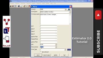 Add Edit Works Master Library  master Estimator 2.0 |Estimator 2.0 Lesson 12