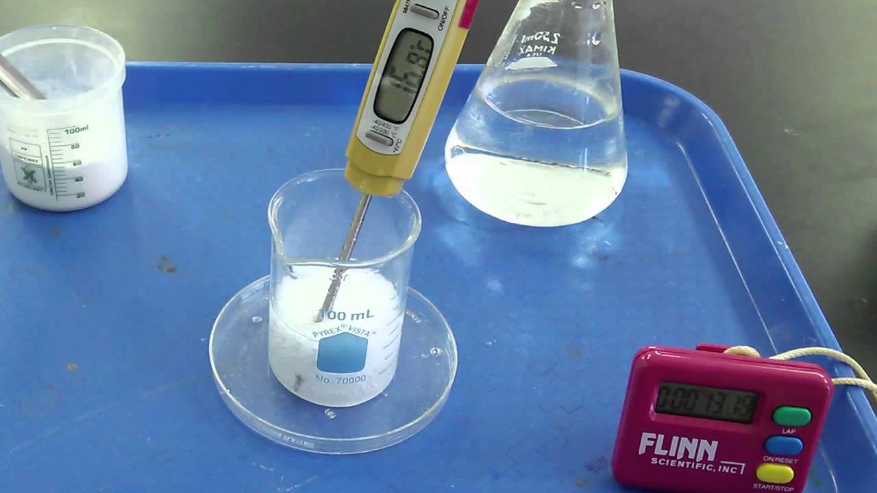 simple endothermic reaction - YouTube