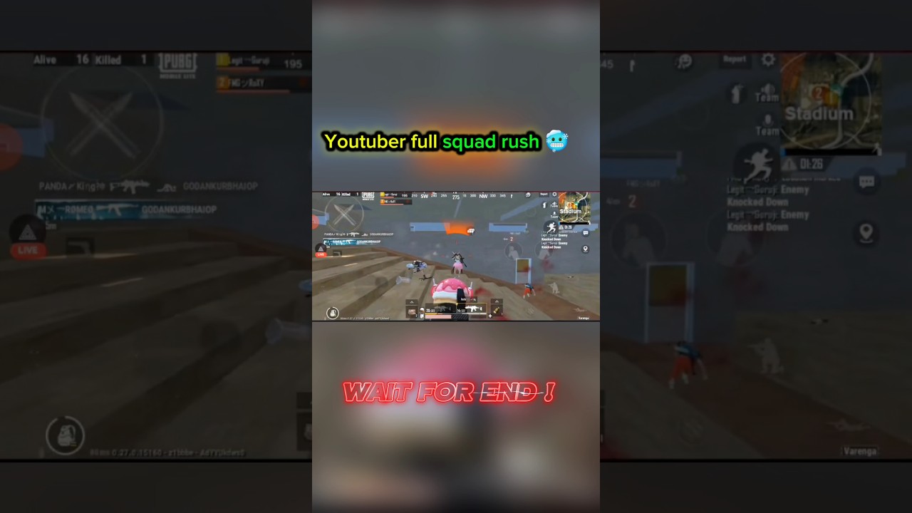 YOUTUBER FULL SQUAD RUSH 🥶 ROOM MATCH HIGHLIGHTS 😈 