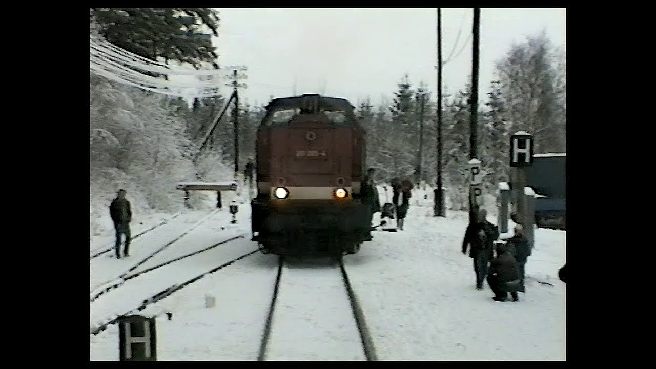 Fahrt von Annaberg Buchholz oberer Bahnhof nach Königswalde oberer Bahnhof 17.12.1994
