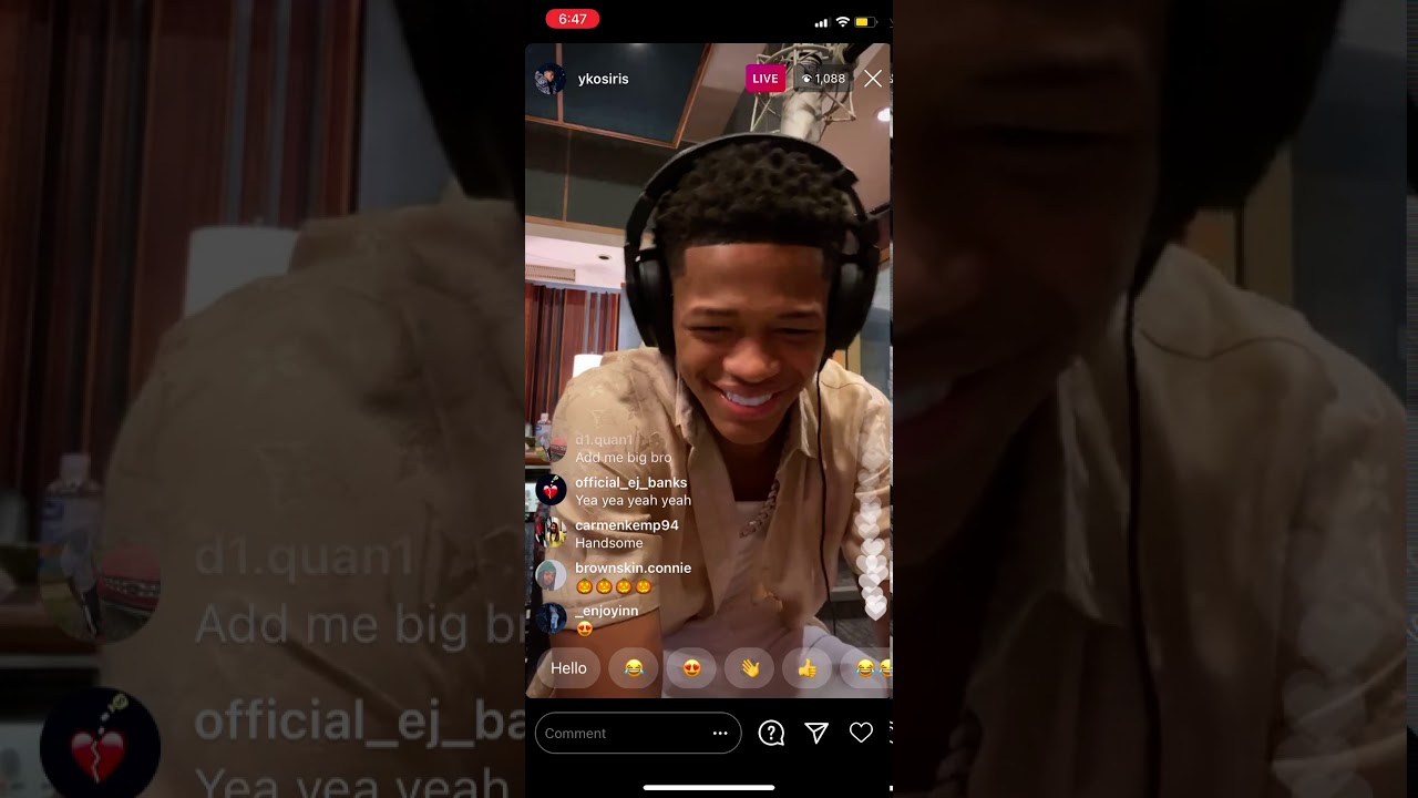 YKOSIRIS RECORDING SONG IN FRONT OF FANS ON IG LIVE 😂😂