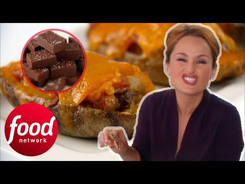 Delicious Baked Potatoes With Mushrooms u0026 Prosciutto And Cinnamon Chocolate Fudge | Giada At Home