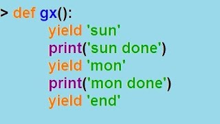 Python Generators Interactively Executed