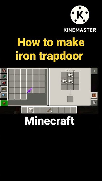 How To Close An Iron Trapdoor In Minecraft how to make iron trapdoor in Minecraft 64 - YouTube