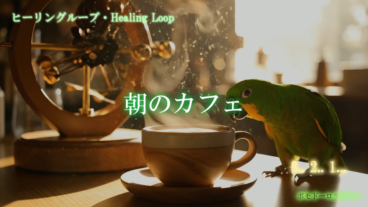 【ヒーリング ループ/Healing Loop】朝のカフェ — シンセパッドで集中 癒し うっとり 夢音安眠 森撫心寝 瞑想快楽 BGM MV