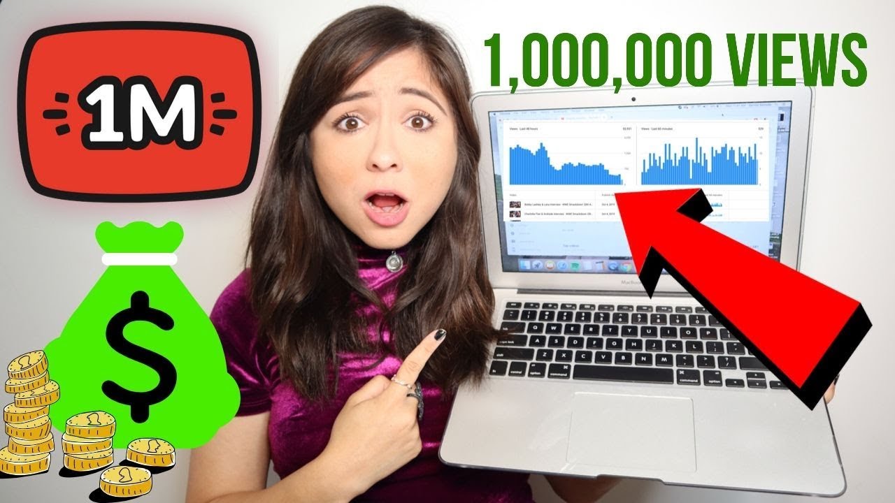 YouTube Paid Me This Much For A 1,000,000 Viewed Video - YouTube
