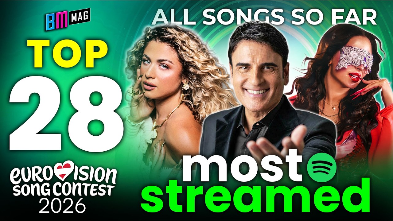 ТОП-28 самых популярных песен по количеству прослушиваний — все песни на данный момент — Евровиде...
