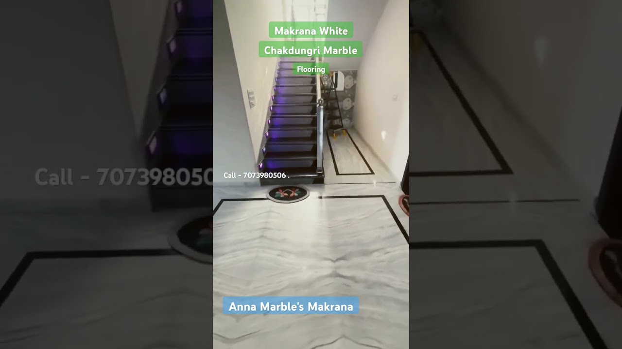 Full shine marble - Makrana white chakdungri marble flooring. Chak Dungri Flooring, Custom feedback