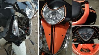 Modified Aviator Scooti White Se Blackorangefull Video Akram.modifications