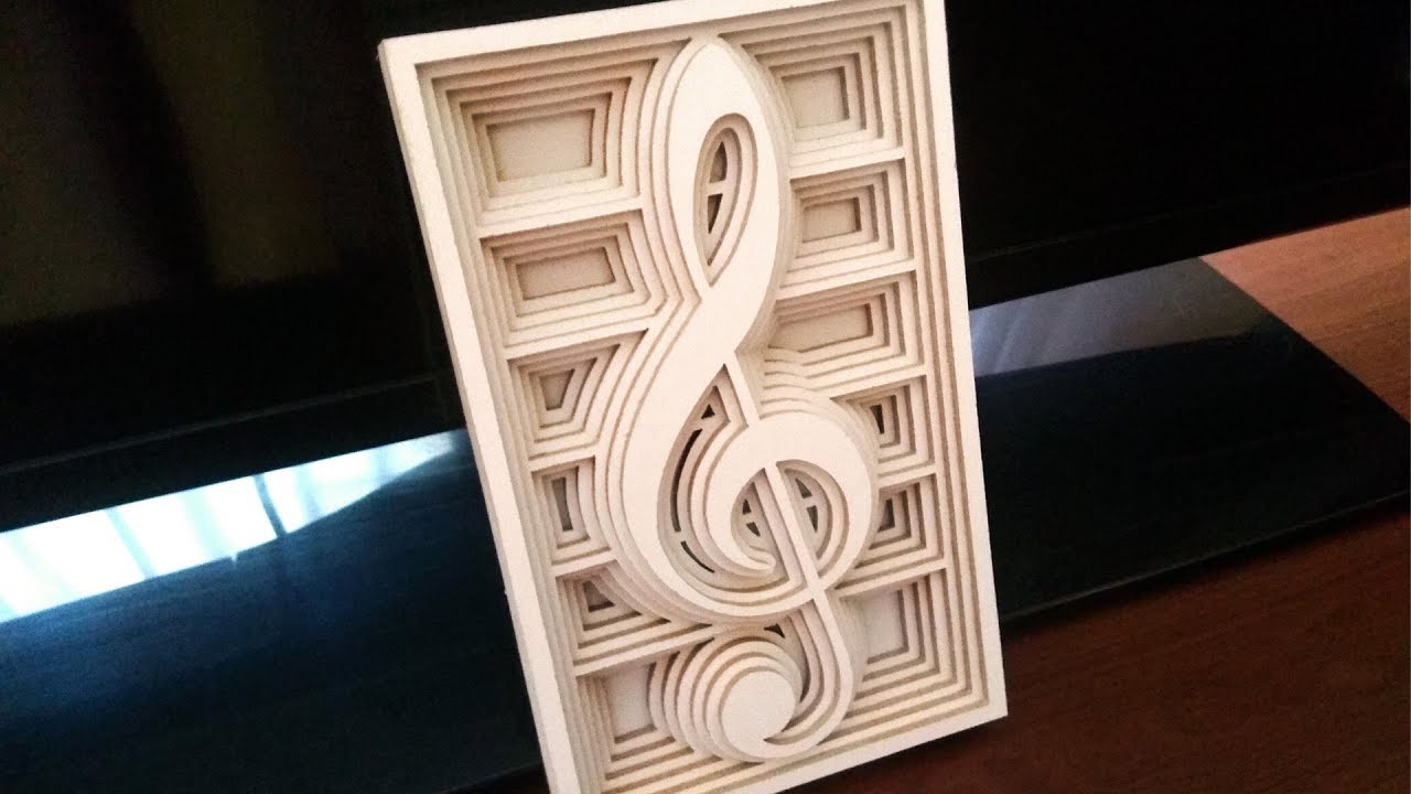 Scroll saw fretwork project Treble clef YouTube