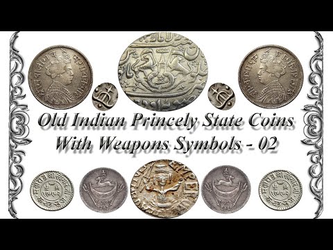 02 OLD INDIAN PRINCELY STATE COINS|WEAPON SYMBOL COINS| PART-2 |RARE SILVER COINS|PRAGNESH RAMANI-10