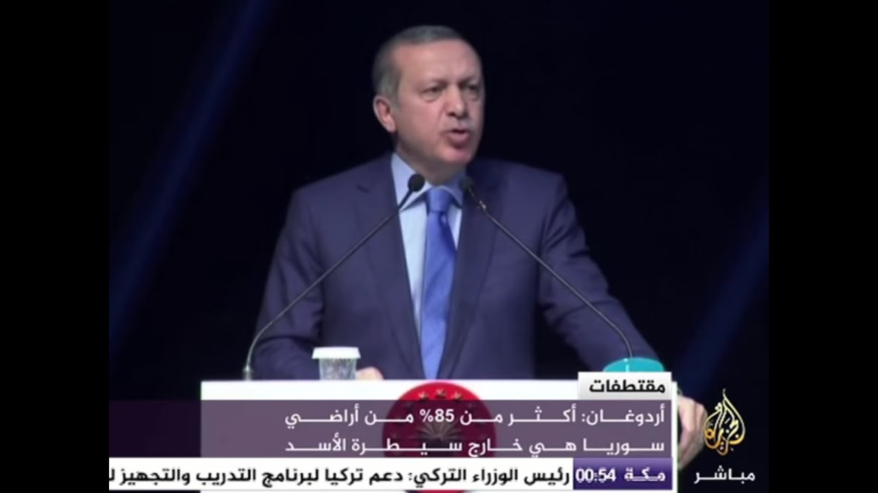 مقتطفات - أردوغان: أكثر من 85% من أراضي سوريا هي خارج سيطرة الأسد
