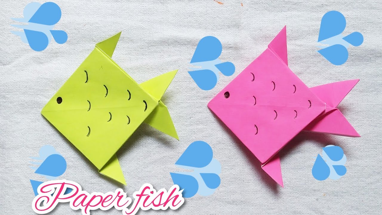 origami paper fish || how to make paper fish step by step || craft idea ...