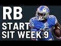 START EM SIT EM Week 9 Running Backs | EVERY GAME | Fantasy Football Advice