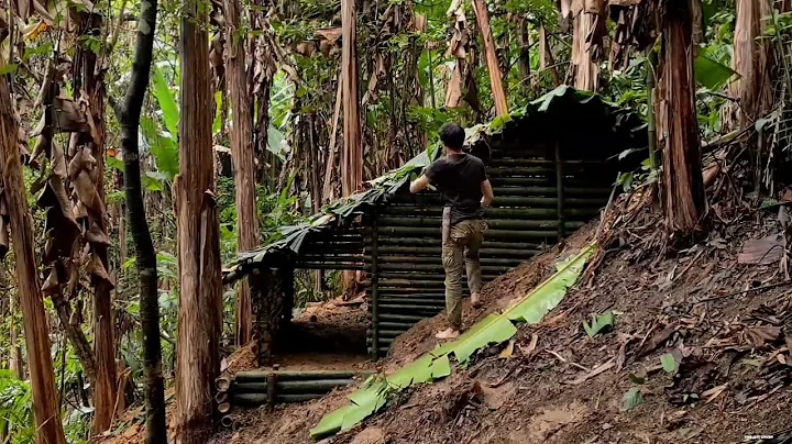 Terminando de construir a nova cabana na floresta utilizando bambu, Episdio 80