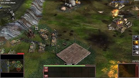 China Nuke 1 vs 7 GLA Demolition in Command & Conquer Generals Zero Hour - HARD