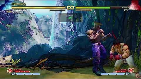 STREET FIGHTER 5 CHAMPION EDITION TWICE MAX COMBO (HARDEST LEVEL)TRAINING CONTROLLER MODE