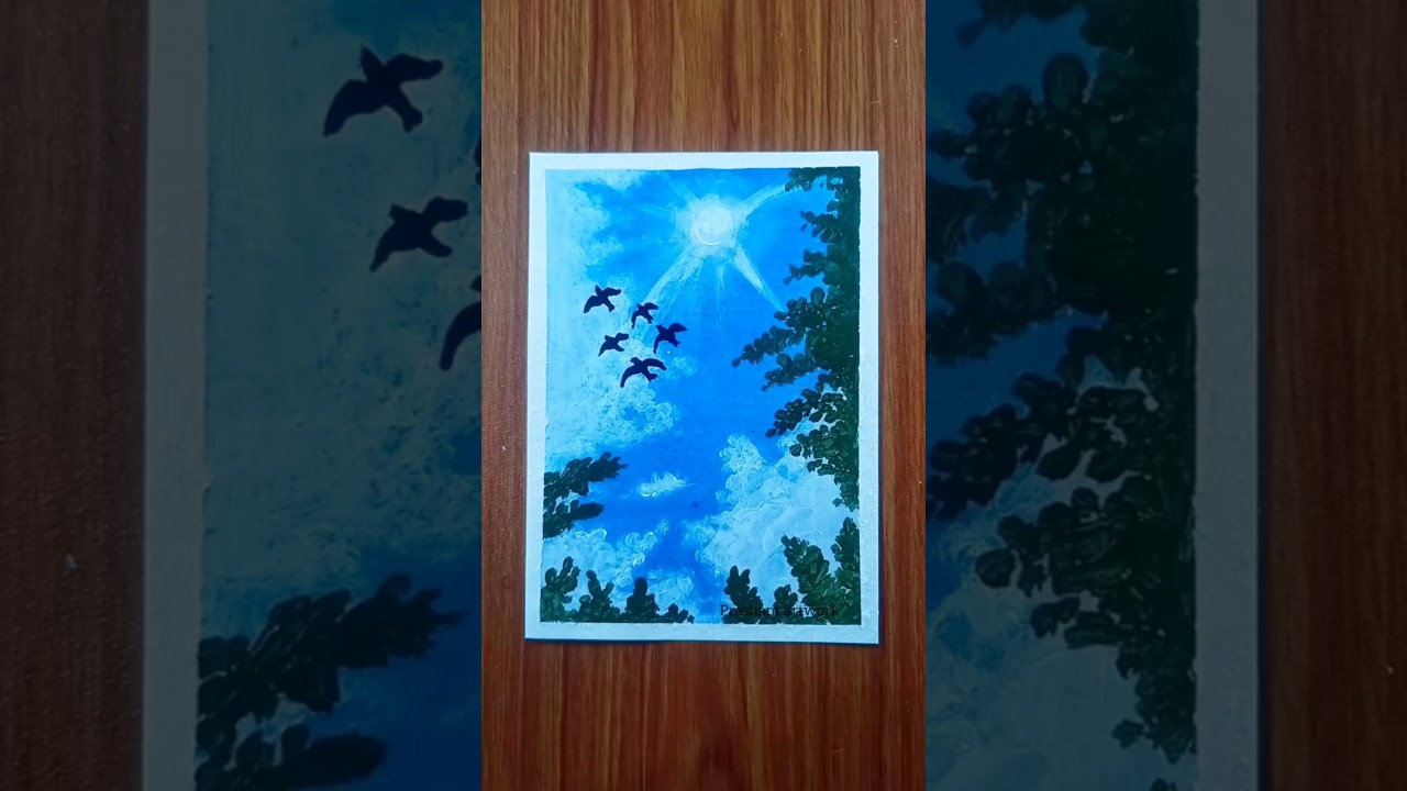 Peace in the Sky | Birds Flying | Soft Pastel Art ✨ 