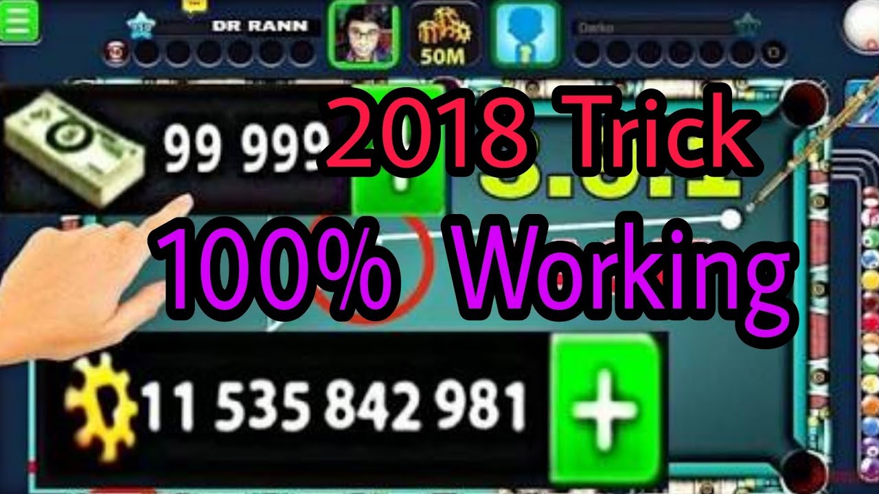 8 Ball Pool Latest Cash & Coins Trick 2018 100% Working