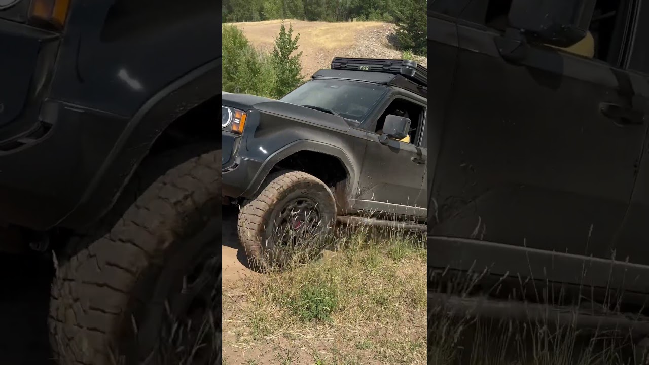 Fully loaded with gear and a super steep incline out and it’s no problem for the Land Cruiser 250.