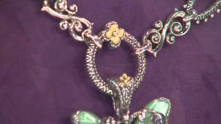 Barbara Bixby Sterling & 18K Textured Link 18-1/2" Necklace with Antonella Nester