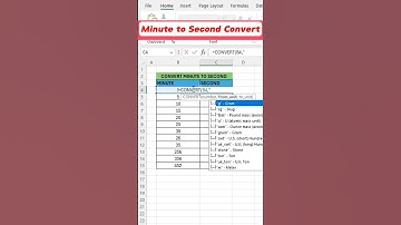 Minute to Second Convert 🔥 Excel ezy tricks #excel