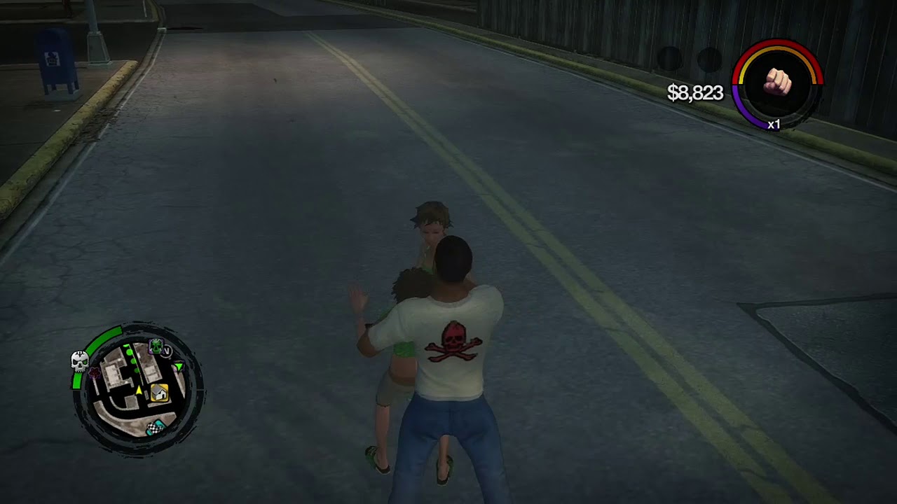 me playing saints row 2 throwing people