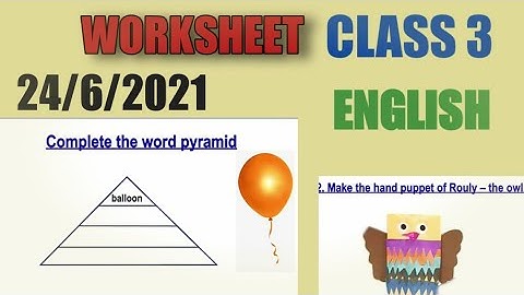 Class 3 English worksheet june 24/Itsvicters Worksheet / Teaching Corner By Safna