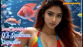 AI ArT Lookbook 💎Esha's Fashion Style-Oceanic Opulence Elegance💕SEA Aquarium, Singapore❤️