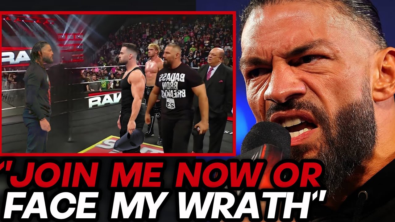 ROMAN REIGNS THREATENS MASKED VILLAIN AUSTIN THEORY TO LEAVE THE VISION AND JOIN HIS TEAM