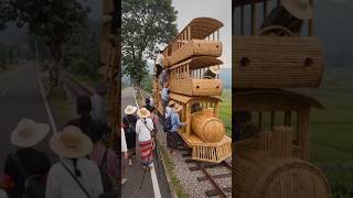 Bamboo Train😱 🚂🌿 (You Won’t Believe This Build!)” #shorts #bamboo #youtubeshorts