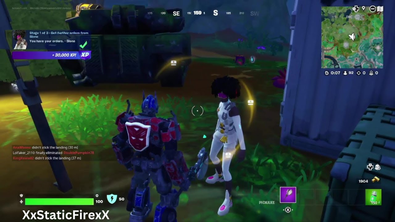 Stage 1 of 3 - Get further orders from Slone - Fortnite