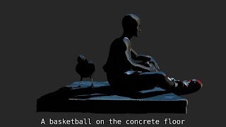 A Basketball On The Concrete Floor