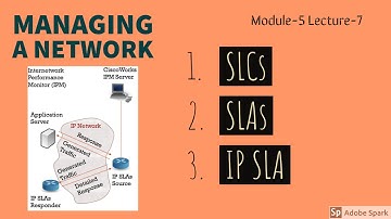 Module-5 Lecture-7 Managing a Network: SLCs, SLAs & IP SLA