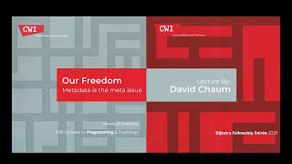 David Chaum reveals Praxxis technology accepting Dijkstra award