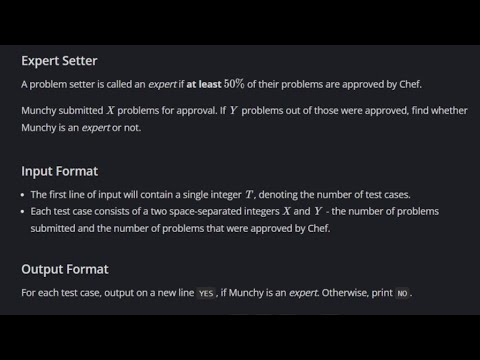 Expert Setter Codechef (500 to 800 Difficulty Rating Problems)
