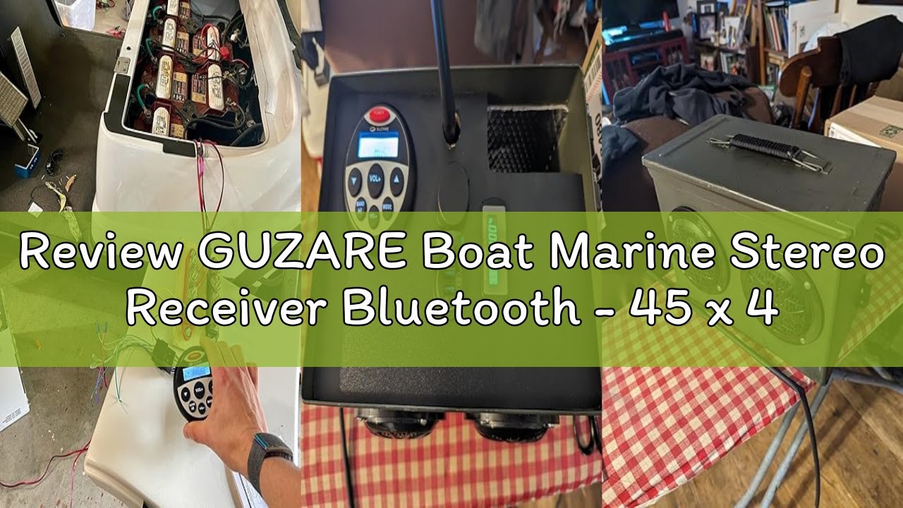 Review GUZARE Boat Marine Stereo Receiver Bluetooth - 45 x 4 Watts Audio AM FM Gauge Waterproof Radi