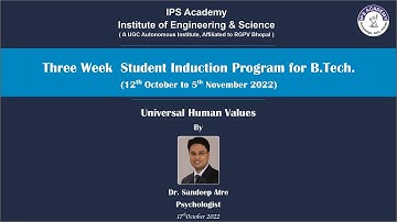 Student Induction Program 2022 - Institute of Engineering & Science, IPS Academy, Indore - Day 4