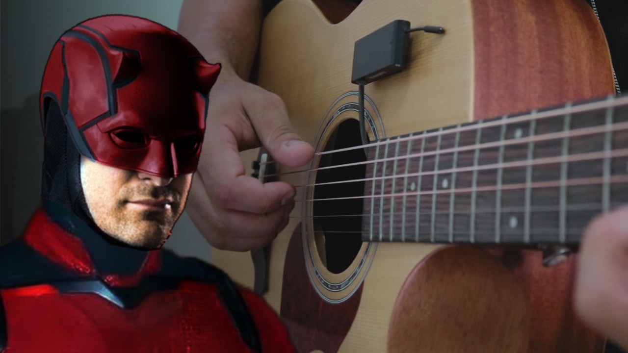 DAREDEVIL Born Again - Main Theme / Opening Intro (ACOUSTIC GUITAR COVER)