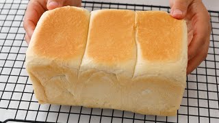 Once you know this recipe, you'll never buy bread again! No knead! No egg! Soft milk bread as clouds