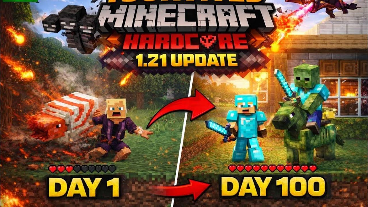I Survived 100 Days in Minecraft Hardcore (1.21.11 Mounts Of Mayhem) – No One Has Done This