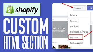 How to Add HTML Code to Shopify (2024) Step by Step
