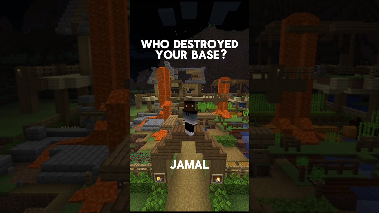 who destroyed your base? #fy #fyp #minecraft #shorts