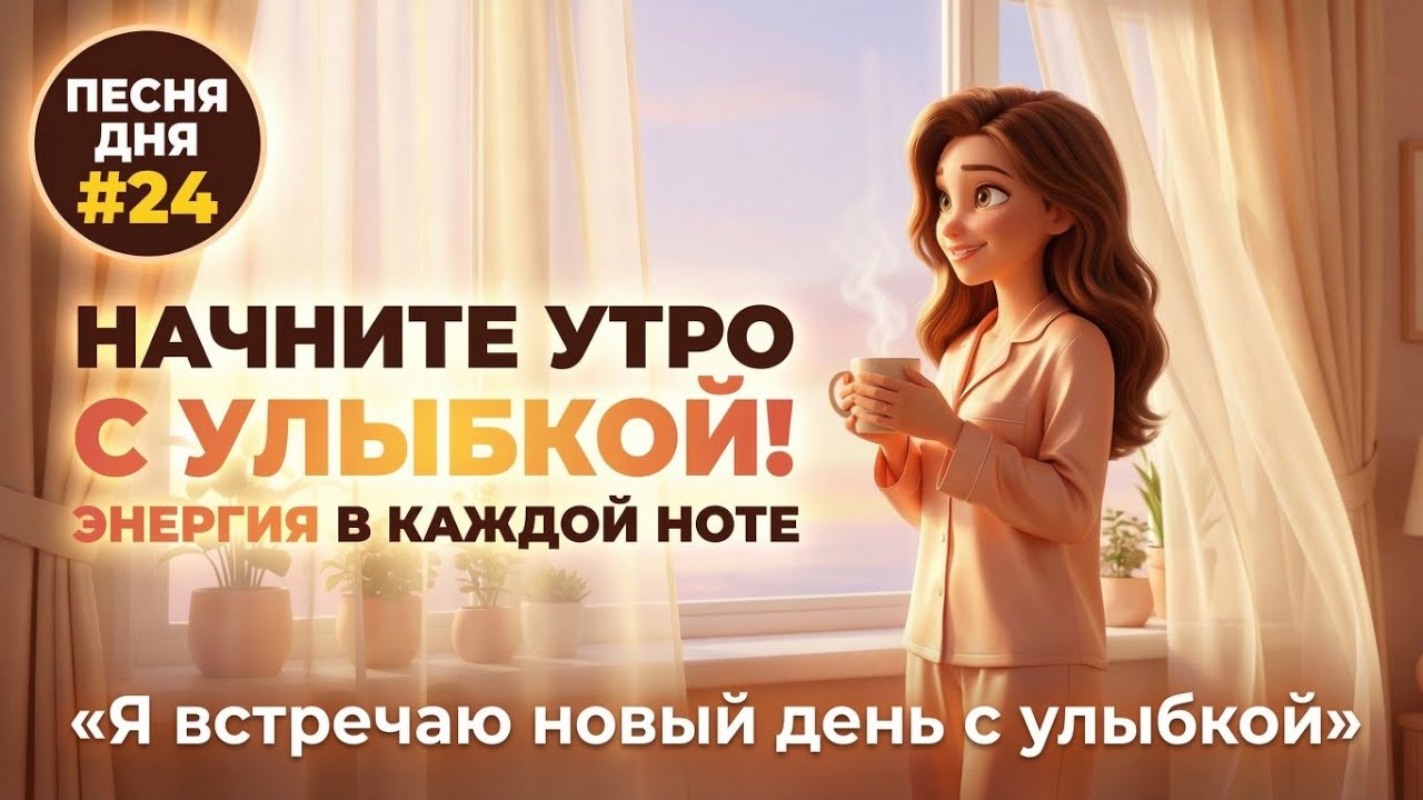 НА ДЕНЬ ПЕСНЮ #24 | УТРЕННЯЯ ПЕСНЯ-АФФИРМАЦИЯ для бодрого пробуждения | 