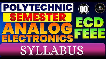 #0 Analog Electronics | ECD | FEEE | Polytechnic 2nd Semester All India Polytechnic Diploma 2024