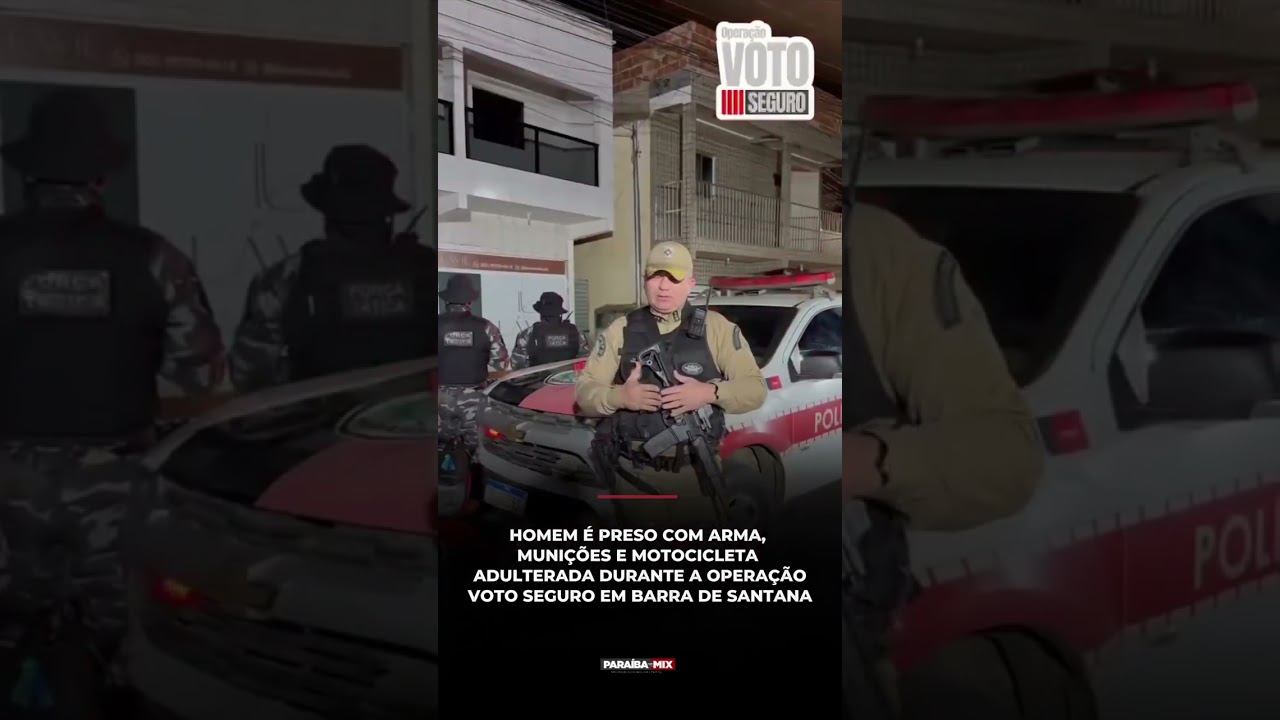 HOMEM É PRESO COM ARMA, MUNIÇÕES E MOTOCICLETA ADULTERADA DURANTE A OPERAÇÃO VOTO SEGURO