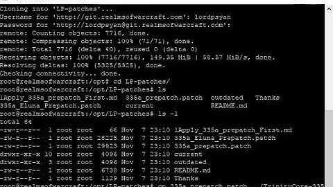 Patching TrinityCore in Debian Linux